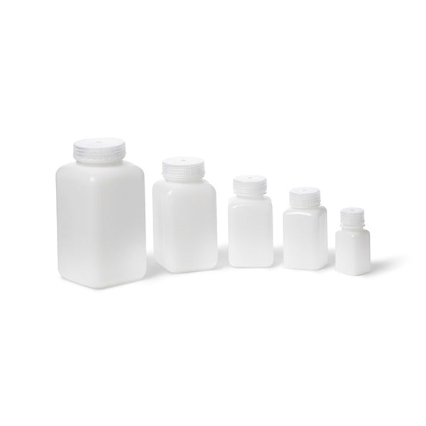 Laboratory Workflow-Specific Unistore Wide Mouth Square Bottles, HDPE | 33600