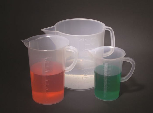 Scientific Break-Resistant Beakers With Handle, Tall Form, PP, 250 mL Pack/12 | 81101