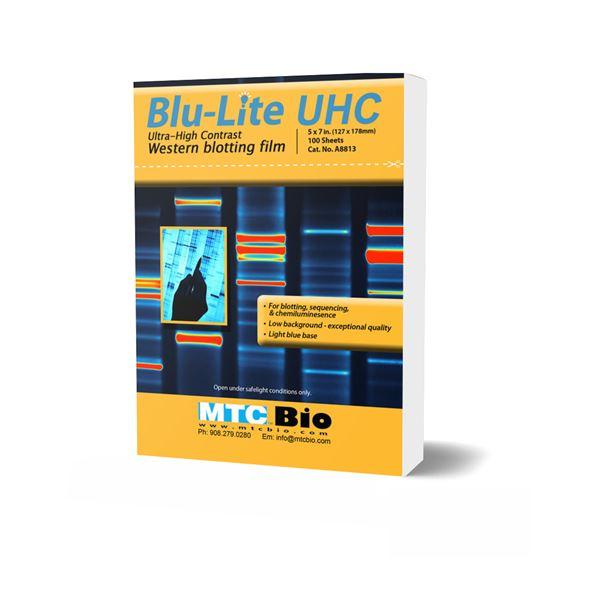 Blu-Lite UHC Autoradiography film, 5 x 7 in, 182um, 100 sheets/box | A8813