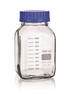 Industrial Task-Focused Media Bottle, Wide Mouth, Square, 1000ml for Media ... | BSWM1000