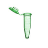 Microtube w/cap, 1.5 mL, green, sterile, w/self-standing & Stop-Pops, 500/pk | C2000-G