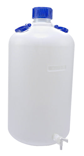 Carboy with Spigot Narrow Mouth Heavy Walled, HDPE 50 L | 208605-0050
