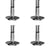 Cabinet Fixed Feet, Set of 4, Stainless steel | 209484