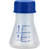 Flask Erlenmeyer with Blue Cap, PP 125 mL, Polypropylene, 6/CS | 341475