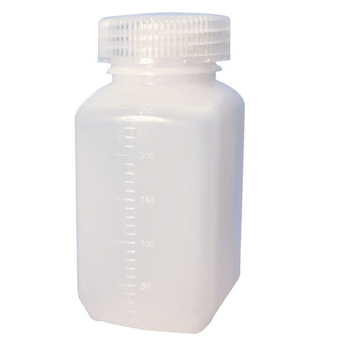 Bottle Wide Mouth Oblong, Graduated HDPE 250 mL | 401325-0250