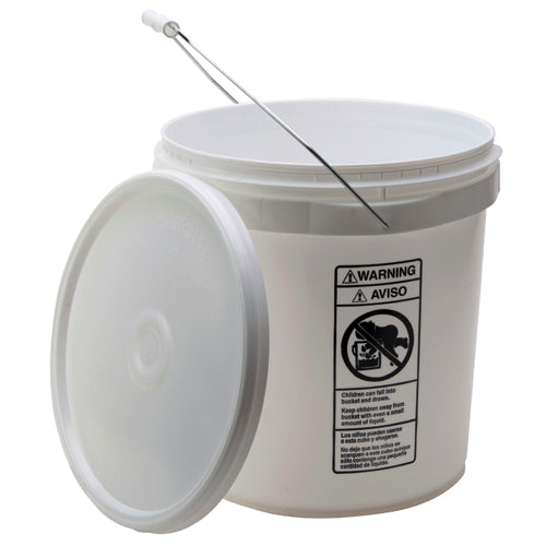 Pail with Cover, HDPE 4gal, 6/CS | 413065