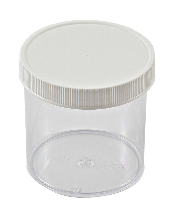 Jar Straight Side, PS 6 oz 70 mm, Polystyrene, 12/PK | 421195