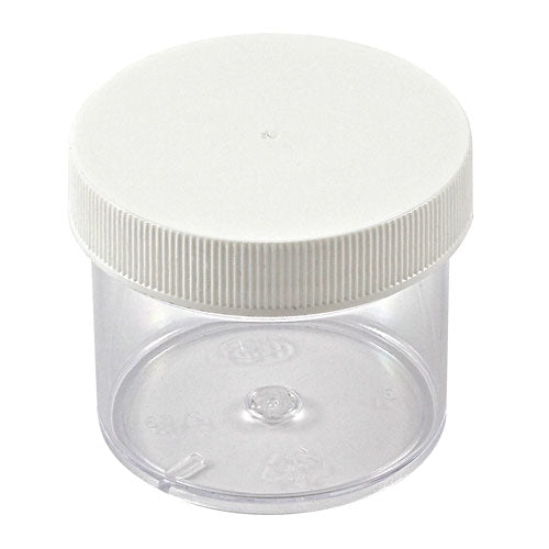 Jar Straight Side, PS 2 oz 53 mm, Polystyrene, 12/PK | 421205