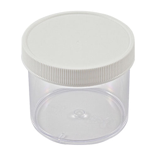 Jar Straight Side, PS 4 oz 70 mm, Polystyrene, 12/PK | 421215