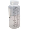 Bottle Wide Mouth Graduated, PP 1000 mL, Polypropylene, 6/CS | 501505-1000