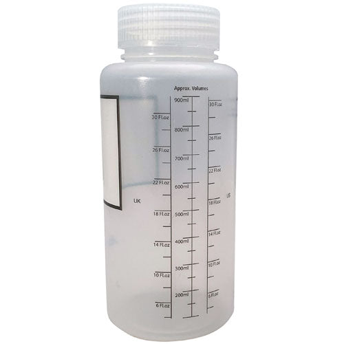 Bottle Wide Mouth Graduated, PP 1000 mL, Polypropylene, 6/CS | 501505-1000