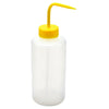Washbottle Wide Mouth Yellow Cap, LDPE 1000 mL | 506945-0003