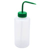Washbottle Wide Mouth Green Cap, LDPE 1000 mL | 506945-0004
