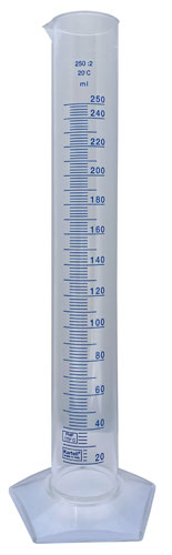 Cylinder Printed Graduated, PMP 250 mL, 2/PK | 537805-0250