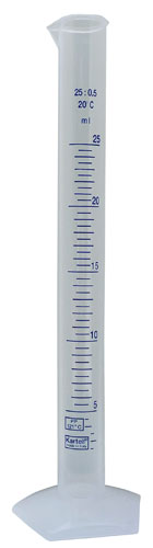 Cylinder Printed Graduated, PP 25 mL, Polypropylene, 2/PK | 537815-0025