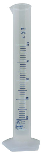 Cylinder Printed Graduated, PP 50 mL, Polypropylene, 2/PK | 537815-0050