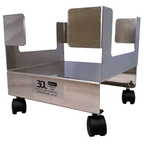 Bio-Bin Wheeled Floor Stand, SS 30 L, Stainless steel | 797303-6302