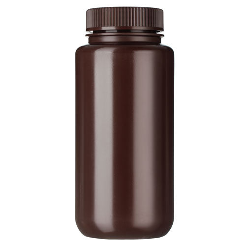 Bottle Packaging Wide Mouth Amber HDPE 1000 mL | WMPB1000A