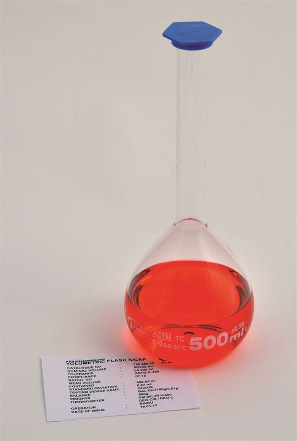 Laboratory Single-Mark Accuracy Vol Flask,Cls A, Snap Cap,Batch,2000ml | FG5580-2000