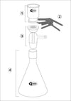 Bench-Ready Vacuum Filter Holder Set, 47mm for Vacuum Filters Work | FHAG47