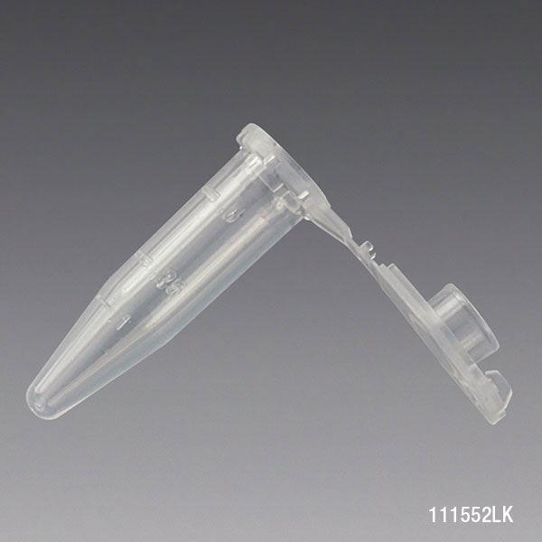 Microcentrifuge Tube, 0.5mL, Attached Locking Snap Cap, Natural -111552LK