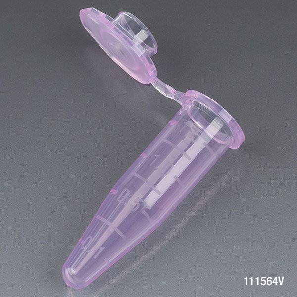 Microcentrifuge Tube, 1.5mL, Attached Snap Cap, Violet, 500/Stand -111564V