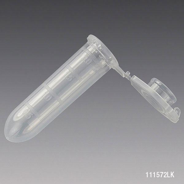 Microcentrifuge Tube, 2.0mL, Attached Locking Snap Cap, Natural-111572LK