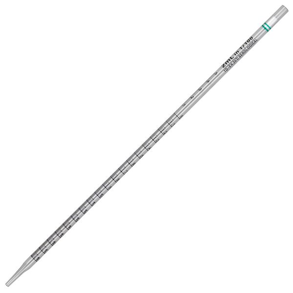 Serological Pipette, 2mL, PS, Standard Tip, 275mm, STERILE, Green Band, Wrapped, 100/Bag, 5 Bags/Unit-1722