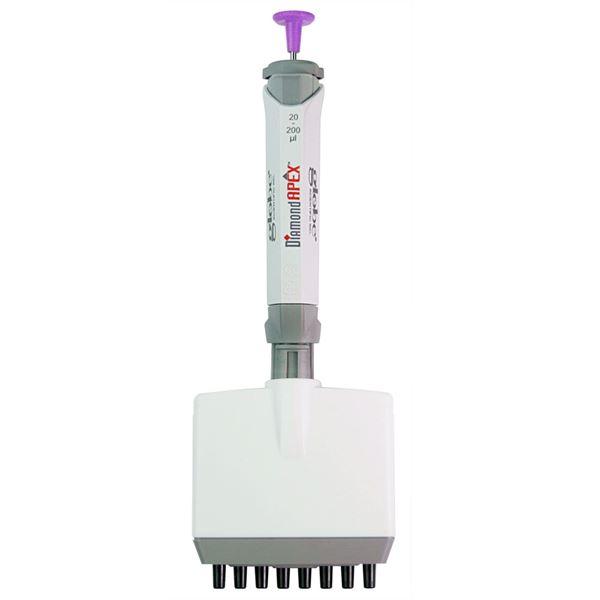 Pipette, DiamondAPEX, Fully Autoclavable, 8-Channel, 2 - 20uL, Yellow (Tip Group A)-3354-20