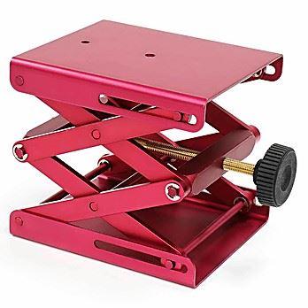 Lab Jack, Heavy Duty, Metal, Medium, Red, Base: 5.5" x 4.7" (140 x 120mm)-450000MD