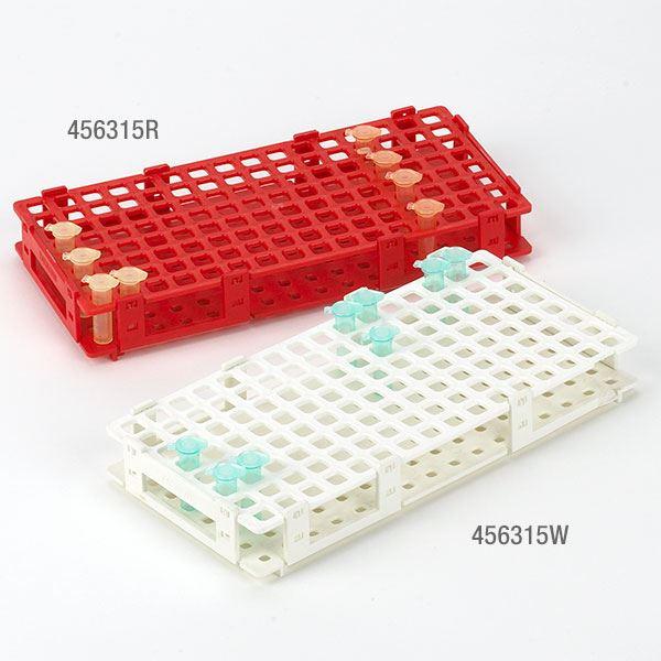 Rack, Snap Together, for 1.5mL and 2.0mL Microcentrifuge Tubes Blue-456315B