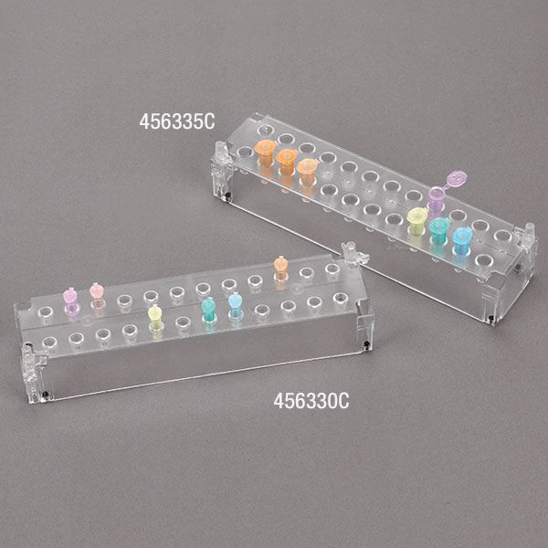 Rack for 1.5mL and 2.0mL Microcentrifuge Tubes, 24-Place, Blue-456335B