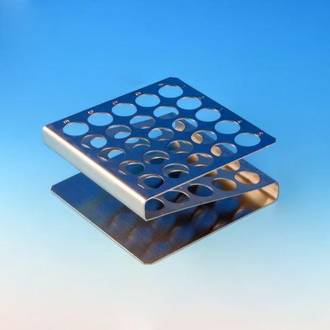 Rack, Tube, 16/17mm, 25-Place, Stainless Steel "Z" Shape-457200