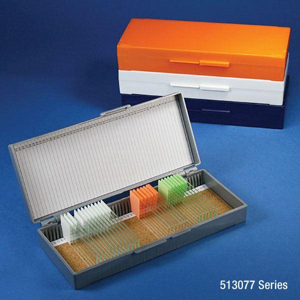 Slide Box for 50 Slides, Cork Lined, Orange-513077N