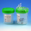 Specimen Container, 4oz, with 1/4-Turn Green Screwcap and Tri-Lingual ID Label, STERILE, Wrapped, Graduated-5913
