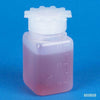 Bottle with Screwcap, Wide Mouth, Square, PE (Cap: PP), 50mL-600609