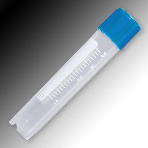 Sample Tube, 3mL, External Threads, White Graduations & Marking Area, Self-Standing-6053