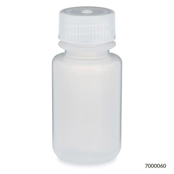 Bottle, Wide Mouth Bottle, Attached PP Screw Cap, 60mL, 12/Pack-7000060