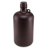 Bottle, Narrow Mouth, Amber PP Bottle, Attached PP Screw Cap, 8 Litres (2 Gallons)-7058000AM