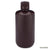 Bottle, Narrow Mouth, HDPE Bottle, Attached PP Screw Cap, Amber, 1000mL, 6/Pack-7061000AM