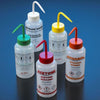 Wash bottle, Distilled Water, 500mL, LDPE,multi-lingual,round,white - WGW601PML-GHS-1