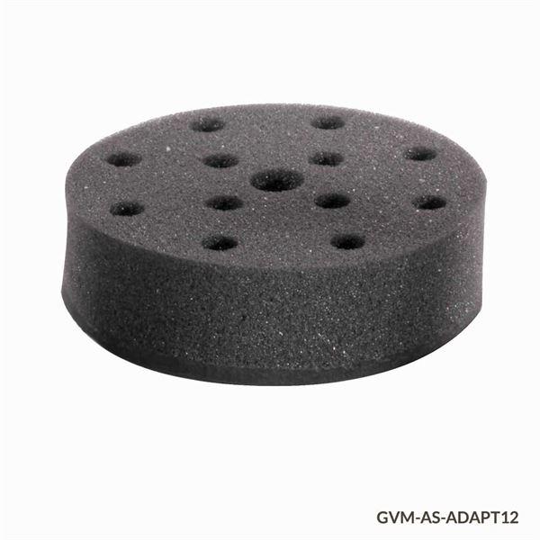 Tube Holder, Foam, GVM Series Vortex Mixers, 12-Place, for 12mm Tubes-GVM-AS-ADAPT12