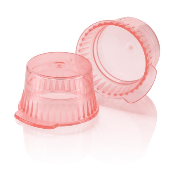 Snap Cap, Translucent Red, PE, for 13mm , Glass and Evacu. Tubes and 12mm Plastic, 1000/Bag - 113143R
