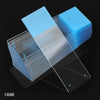 Charged slide, blue frost, ground edge, 90° corner, 72/Box - 1358B-72