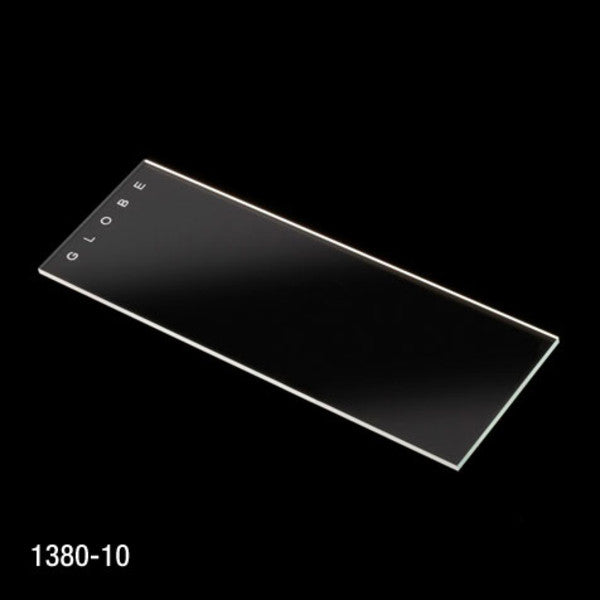 White glass slide, plain, ground edge, 90°corner,72/bx, 1440/Cs - 1380-10