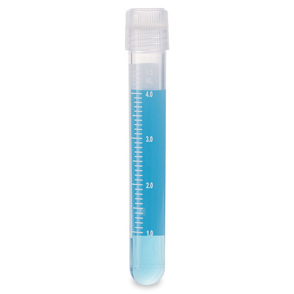Cryogenic Vials, 5.0ml, Strl,Ext Threads, A-SC w O-ring seal, RB, PG, WS, 500/Cs - 3032-5-RB