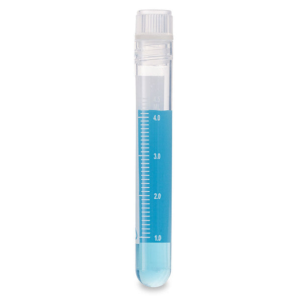 Cryogenic Vials, 5.0ml, Strl, Int Threads, A-SC w O-ring seal, RB, PG, WS, 500/Cs - 3034-5-RB