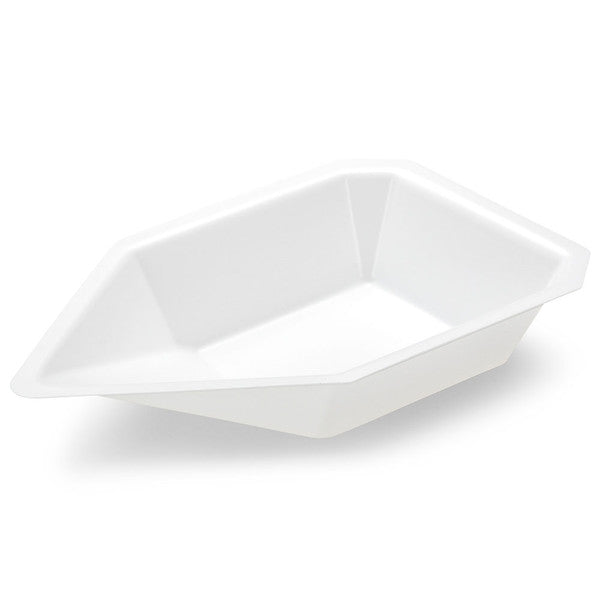 Weighing Vessel, Flat Bottom, Antistatic, PS, White, 240ml, 250/Box - 3629