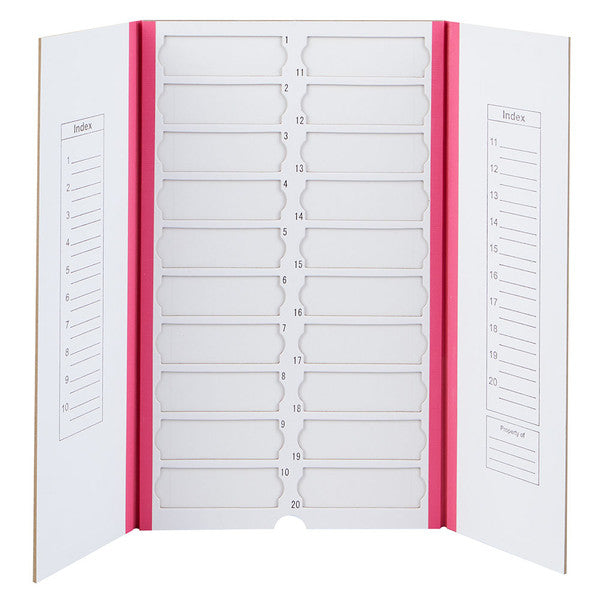 Slide folder, cardboard, for 20 slides, pink - 513025P