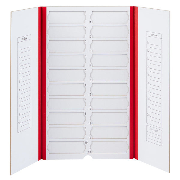 Slide folder, cardboard, for 20 slides, red - 513025R